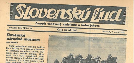 V zbernom dvore Zberko Trnavá Hora sa našli noviny Slovenský ľud z roku 1932 V zbernom dvore Zberko Trnavá Hora sa našli noviny Slovenský ľud z roku 1932