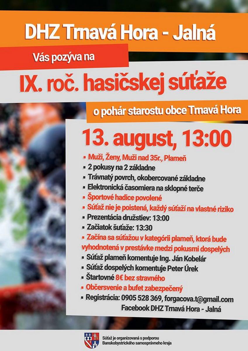 Fotogaléria IX. ročník súťaže v hasičskom športe O pohár obce starostu Trnavá Hora 2016 (40) IX. ročník súťaže v hasičskom športe O pohár obce starostu Trnavá Hora 2016